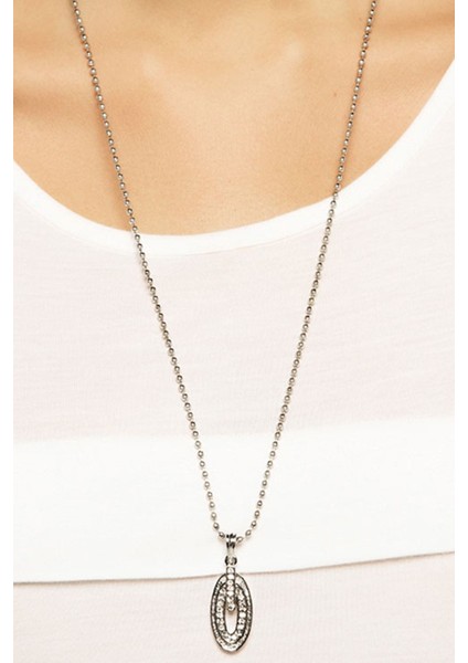 Zirkon Taşlı Oval Kolye fiyatları