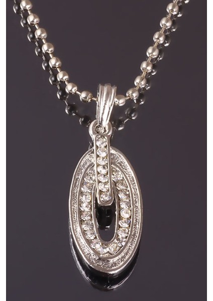 Zirkon Taşlı Oval Kolye modelleri