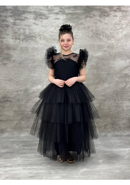 Kız Çocuk Eslem Model Kat Kat Elbise Tokalı fiyatları