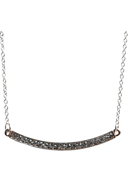 Sıralı Zirkon Taşlı Kolye Altın Renkli Kolye