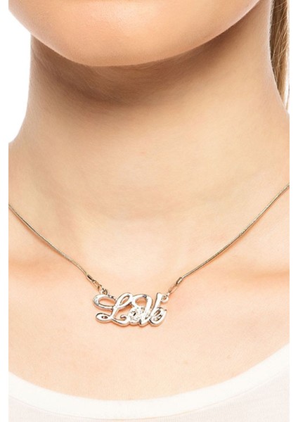 Parlak Taşlı Aşk Temalı Kolye fiyatları