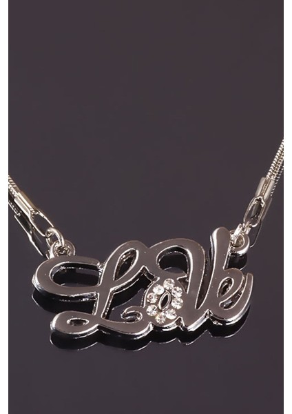 Parlak Taşlı Aşk Temalı Kolye modelleri