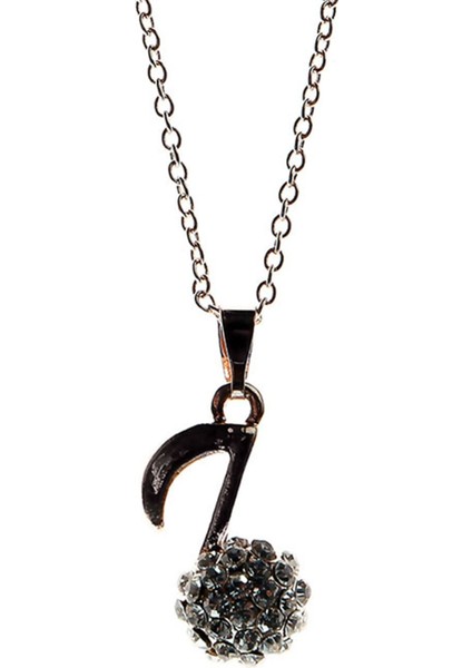 Zirkon Taşlı Nota Figür Kolye