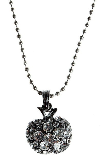 Zirkon Taşlı Elma Figür Kolye