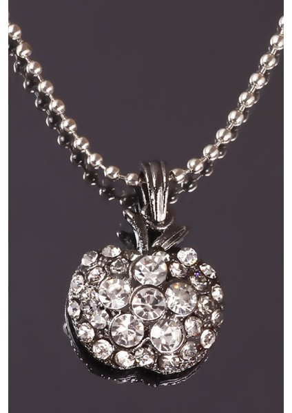 Zirkon Taşlı Elma Figür Kolye modelleri