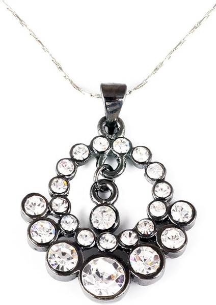 Parlak Taşlı Zarif Modern Motif Kolye