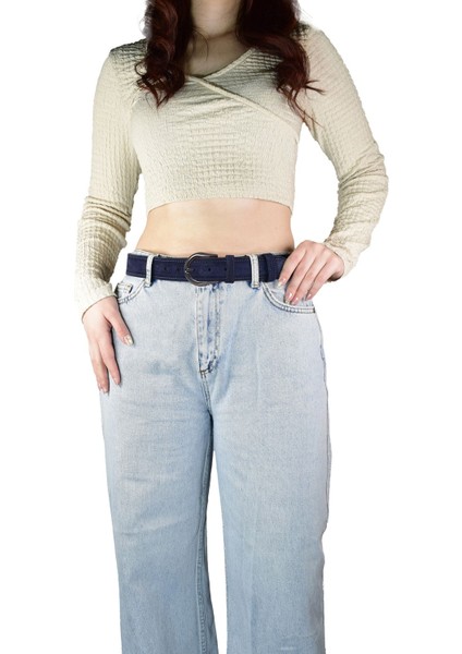 %100 Hakiki Deri, Nikel Tokalı 4 cm Süet Lacivert Kadın Kemeri; Kot, Spor Kemer=süet.70.nik.lacivert fiyatları