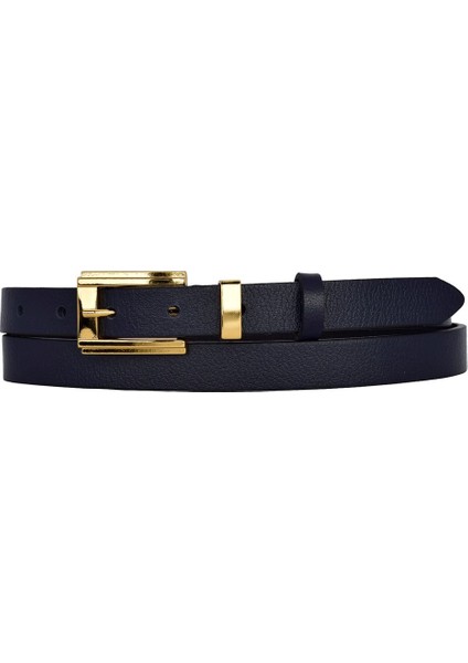 %100 Hakiki Deri Gold Renk Takım Köprülü Lacivert Kadın Kemeri 2cm Bütün Kıyafetlere Uyar_byk-Gold fiyatları