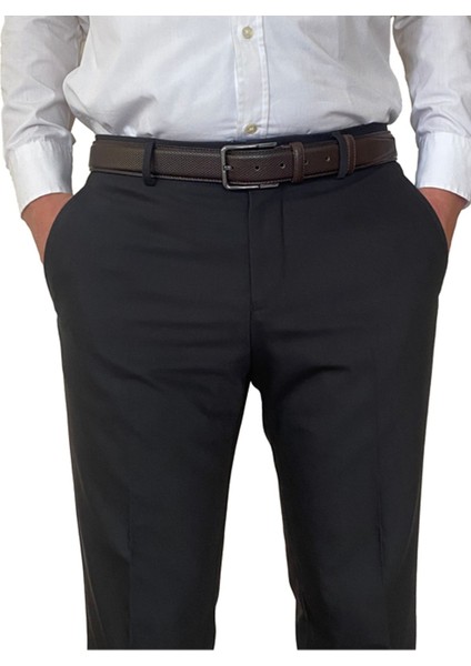 %100 Hakiki Deri, 2'li Set Siyah, Koyu Kahve Dikişli Nokta Baskılı Kumaş Pant. Kemeri 3.5 Cm_noktalı indirimleri