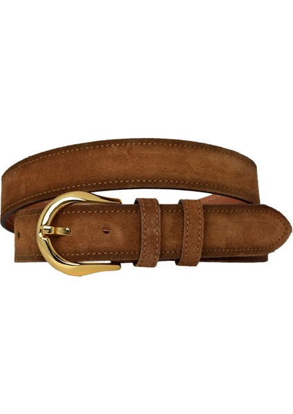 %100 Hakiki Deri, Gold Tokalı 4 cm Süet Sütlü Kahverengi Kadın Kemeri; Kot, Spor Kemer=süet.70.sütka indirimleri