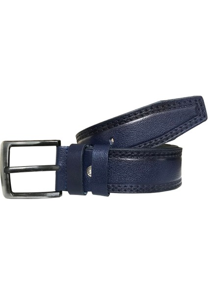 Hakiki Deri Desenli 3'lü Set Kot, Spor Kemer 4,5 cm Siyah, Lacivert, Taba=3lü-Hsn-05.07.08