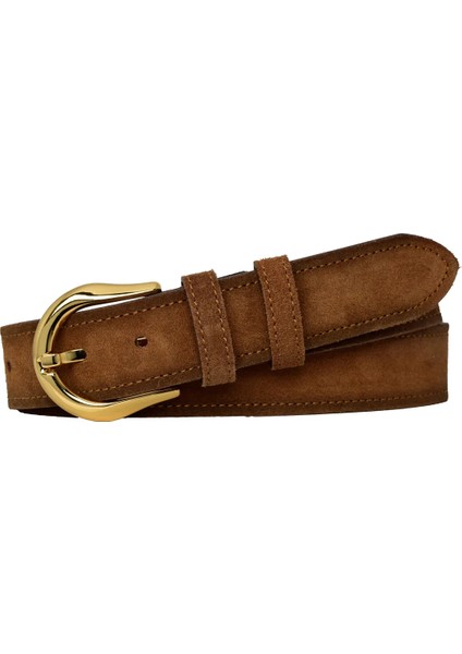 %100 Hakiki Deri, Gold Tokalı 4 cm Süet Sütlü Kahverengi Kadın Kemeri; Kot, Spor Kemer=süet.70.sütka fırsatları
