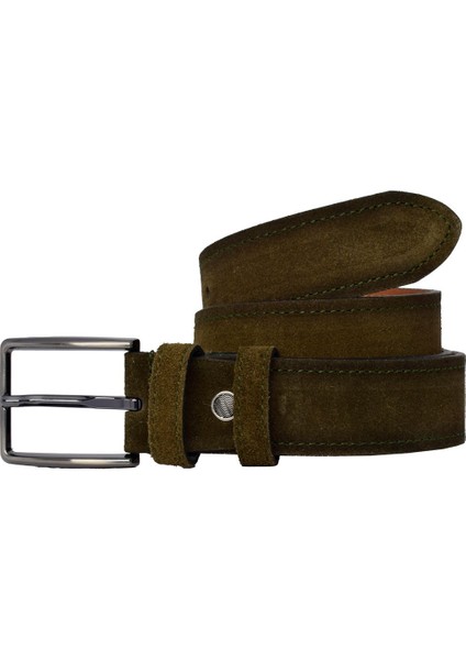 %100 Hakiki Deri 4 cm Askeri Yeşil Süet Kemer Kot, Kanvas Uyumlu Sü.ask.yeşil modelleri