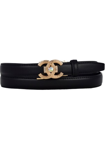 Otomatik Tokalı, Deliksiz Siyah Kadın Kemeri, Pantolon Kemeri, Elbise Kemeri, 2.5 Cm_auto fırsatları