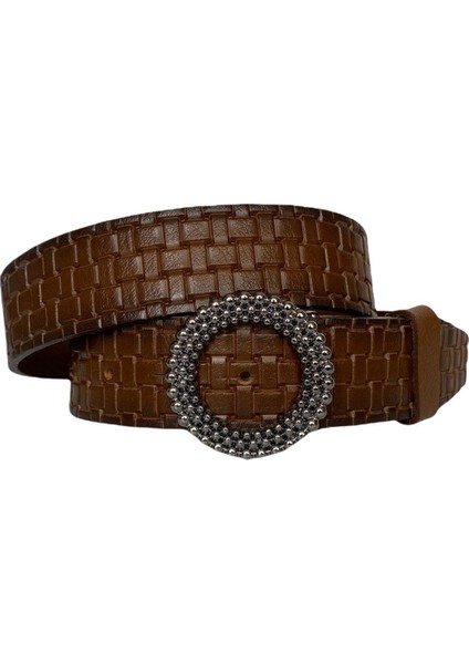 %100 Hakiki Deri, Siyah Nikel Tokalı Kahverengi Kadın Kot Kemeri 4 Cm=an-Byn-58 modelleri