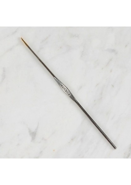 Yabalı Altın Uçlu Metal Saplı Dantel Tığ No:3 & 1.7mm -Gümüş