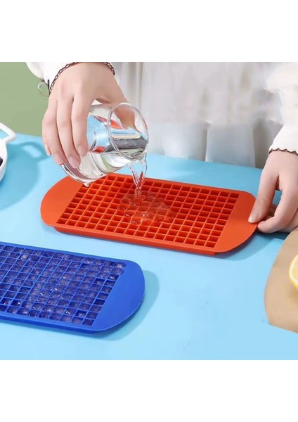 ® 160'LI Mini Küp Şekilli Silikon Buzluk, Sunum Buzluk