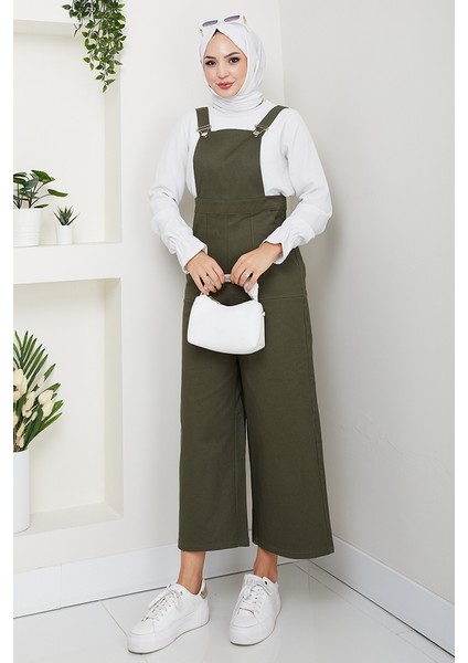 Gülru Cepli Gabardin Tulum 1587 - Haki