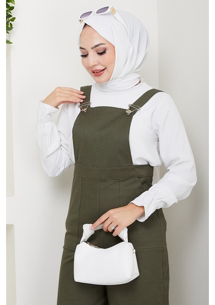 Gülru Cepli Gabardin Tulum 1587 - Haki fiyatları