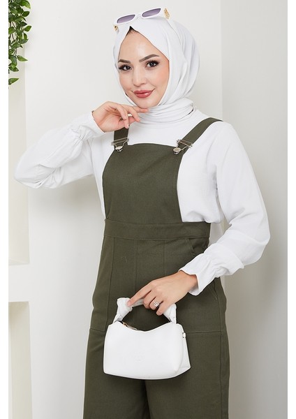 Gülru Cepli Gabardin Tulum 1587 - Haki fırsatları