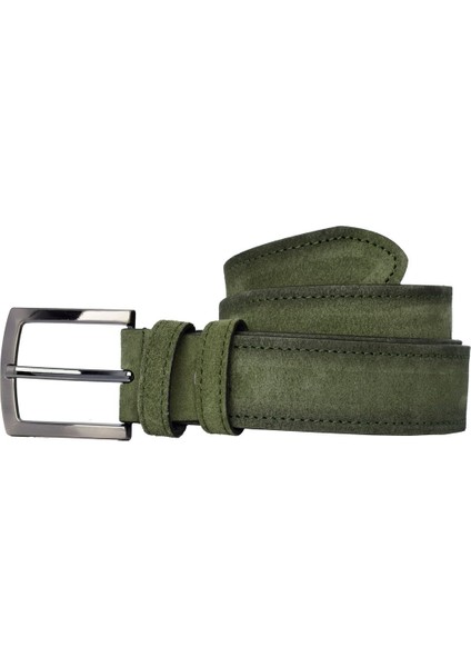 %100 Hakiki Deri 4 cm Açık Yeşil Süet Kemer Kot,kanvas Uyumlu Sü.açık.yeşil