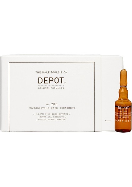 NO.205 Invigorating Hair Treatment Erkeklere Özel Dökülme Karşıtı Canlandırıcı Serum 10X5 ml