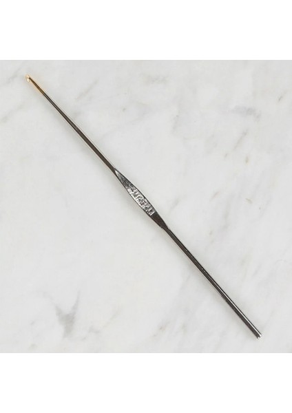 Yabalı Altın Uçlu Metal Saplı Dantel Tığ No:4 & 1.60MM -Gümüş