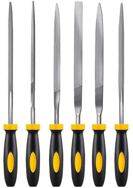 6 Parça Mini Eğe Seti 5X180 mm | Yüksek Karbon Çelik, Dayanıklı ve Ergonomik modelleri