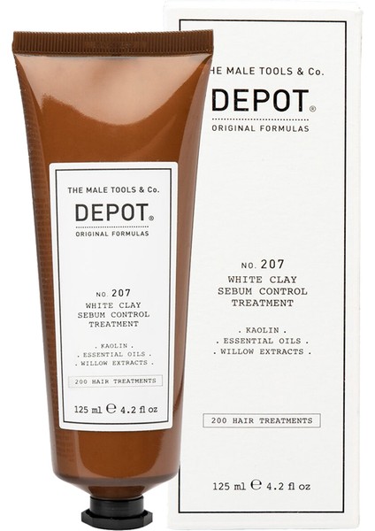 NO.207 White Clay Sebum Control Treatment Erkeklere Özel Yağlı Saçlar Için Sebum Dengeleyici Maske 125 ml