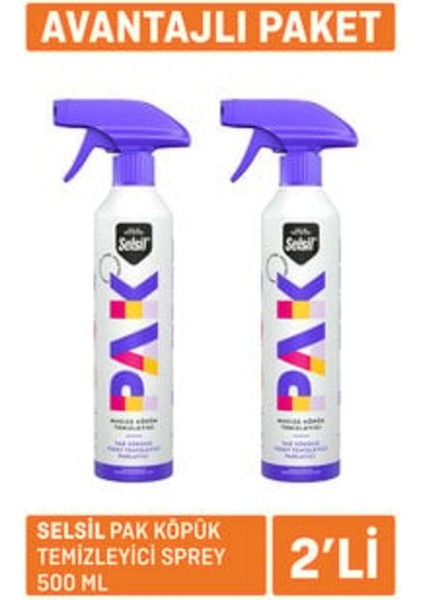Pak Köpük Temizleyici Sprey 500ML x 2