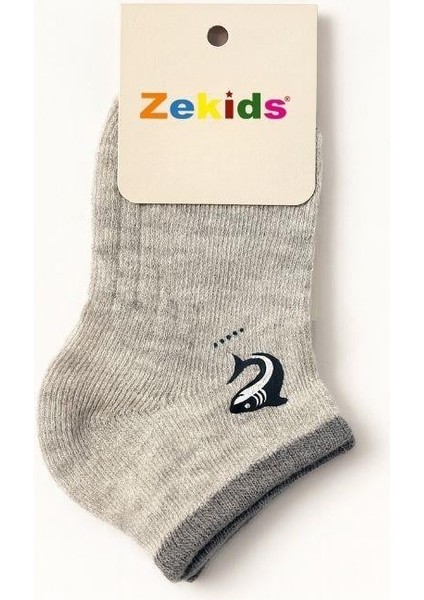 Erkek Çocuk Yunus Desenli Pamuklu Patik Çorap