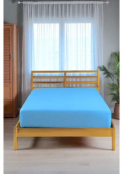 %100 Pamuklu Tek Veya Çift Kişilik Lastikli Çarşaf (Fitted Jersey/penye Çarşaf)