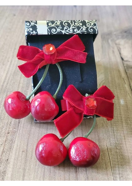 Cherry Bow Kirazlı Çocuk Tokası Kerdeşinize, Kızınıza Verilecek En Güzel Ediye modelleri
