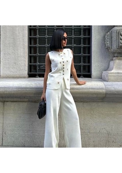 Paulo Gold Düğmeli Yelek Pantolon Takım 9976 indirimleri