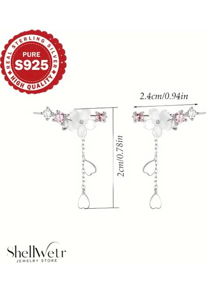 Florella Çiçekli 925 Ayar Gümüş Küpe Sevgilinize ve Annenize Verilecek En Güzel Gümüş Hediyesi fırsatları