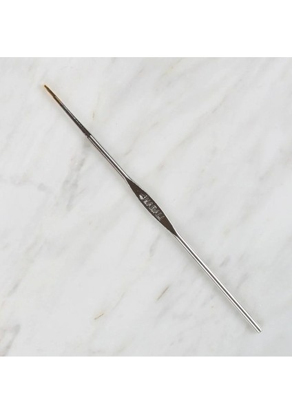 Yabalı Altın Uçlu Metal Saplı Dantel Tığ No:7 & 1.30MM -Gümüş