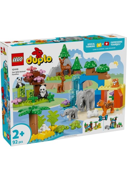 10446 LEGO Duplo 3ü1 Arada Vahşi Hayvan Aileleri 92 Parça +2AŞ indirimleri
