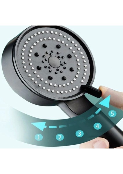 Buffer® 5 Fonksiyonlu Yüksek Basınçlı Ayarlanabilir Siyah Duş Başlığı fırsatları