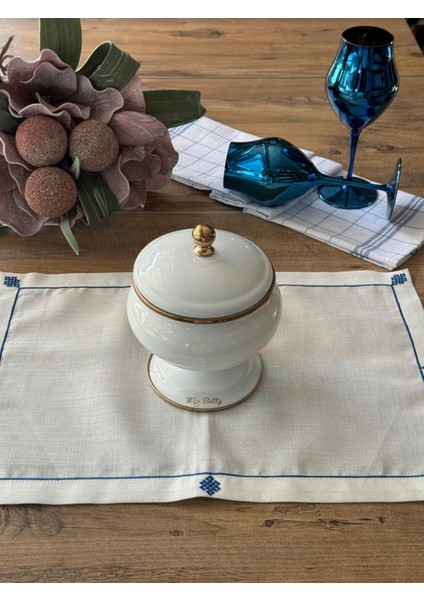 Whıte Pearl Emaye Ayaklı Şekerlik fiyatları