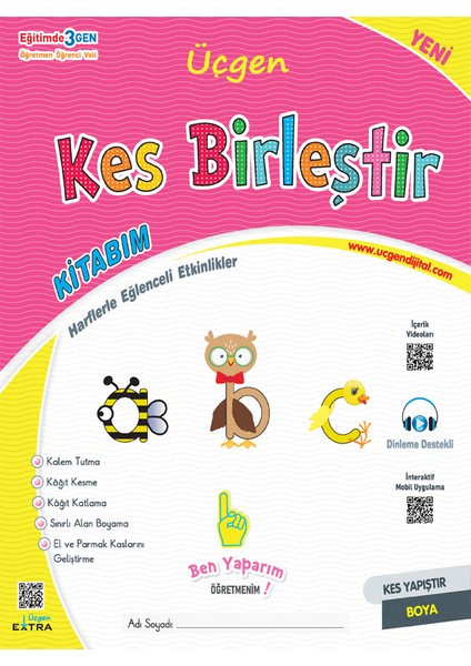 1. Sınıf – Üçgen Okuma Yazma Seti 2025