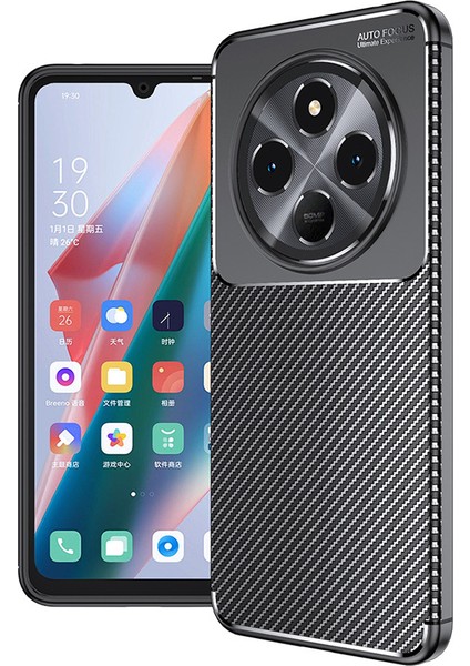 Xiaomi Redmi 14C 4g Kılıf Karbon Desneli Iz Yapmaz Slim Ince Esnek Negro Silikon Kapak