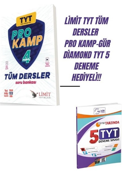 Limit Tyt Tüm Dersler Pro Kamp-Gür Diamond Tyt 5 Deneme Hediyeli!!
