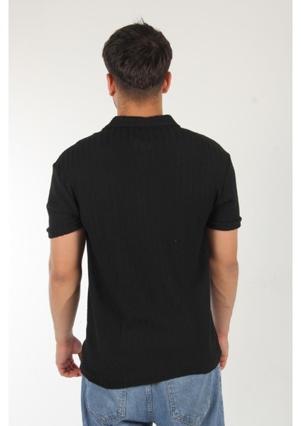 4177 Apaç Yaka Örgü Desen Gömlek indirimleri