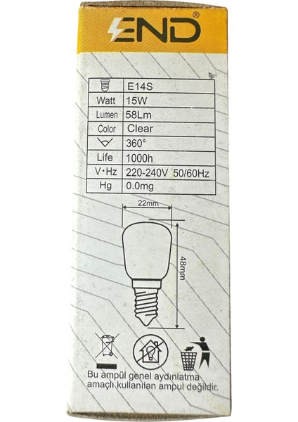 Fırın Ampulü Isıya Dayanıklı Tüm Markalar ile Uyumlu ( 15 W ) fiyatları