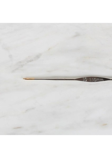 Yabalı Altın Uçlu Metal Saplı Dantel Tığ No:10 & 1.10MM -Gümüş fiyatları