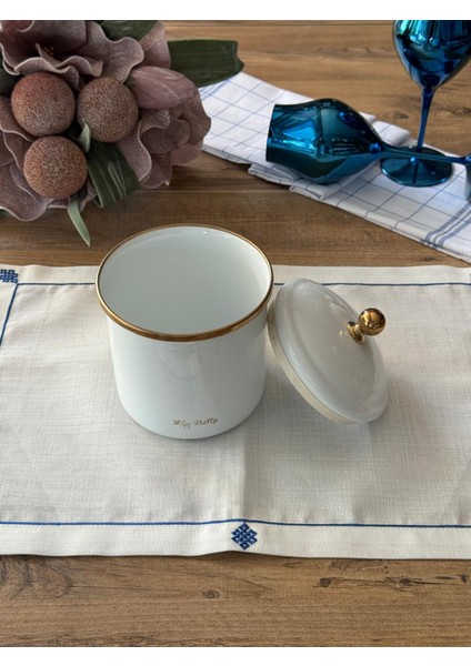 Whıte Pearl Emaye Kavanoz 12 cm modelleri