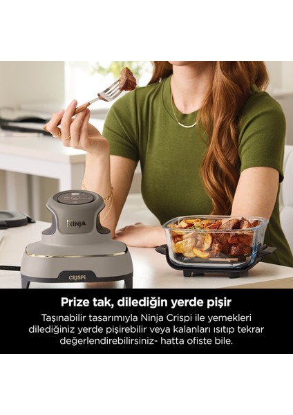 Crıspi 4-In-1 Taşınabilir Cam Hazneli Pişirme Sistemi - Stone fırsatları