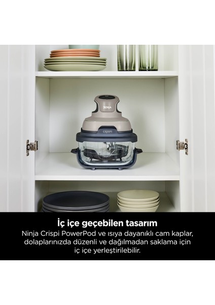 Crıspi 4-In-1 Taşınabilir Cam Hazneli Pişirme Sistemi - Stone