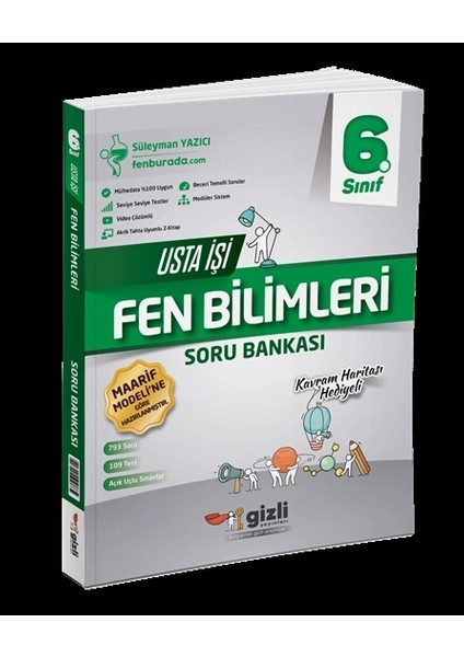 6. Sınıf Fen Bilimleri Usta Işi Soru Bankası - Kavram Haritası Yeni
