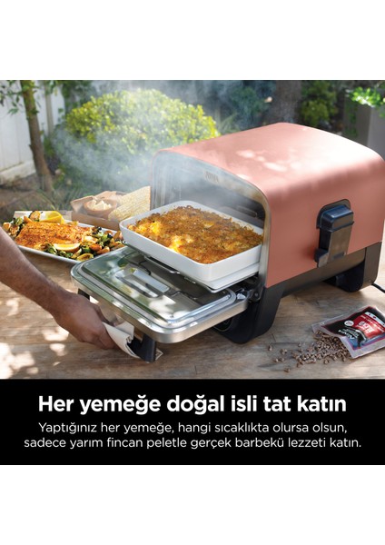 Woodfire Elektrikli Outdoor Fırın, Artisan Pizza Maker ve Bbq Smoker